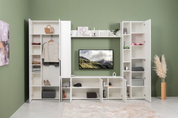 Стенка Эйр модульная, белый (Моби) в Сухом Логу - suhoj-log.mebel-e96.ru