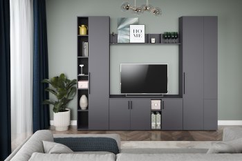 Шкаф-пенал 400 мм Эйр 16.324.01 графит (Моби) в Сухом Логу - suhoj-log.mebel-e96.ru