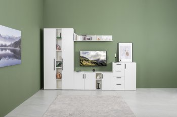 Стенка Эйр комп 1, белый (Моби) в Сухом Логу - suhoj-log.mebel-e96.ru