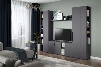 Стенка Эйр модульная, графит (Моби) в Сухом Логу - suhoj-log.mebel-e96.ru