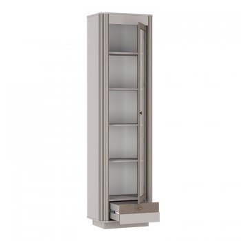 Шкаф витрина 34.06 Фантазия кашемир (Олмеко) в Сухом Логу - suhoj-log.mebel-e96.ru