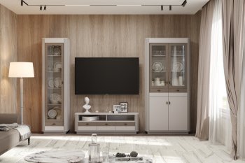 Стенка Фантазия модульная, кашемир (Олмеко) в Сухом Логу - suhoj-log.mebel-e96.ru
