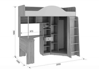 Уголок школьника Фэнтези (Мебельсон) в Сухом Логу - suhoj-log.mebel-e96.ru