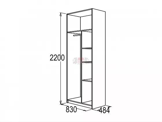 Шкаф 800 мм для одежды и белья Флагман-4 в Сухом Логу - suhoj-log.mebel-e96.ru