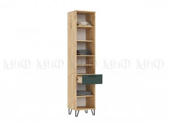 Пенал открытый 450 мм Флэш (прихожая) крафт/грин (Миф) в Сухом Логу - suhoj-log.mebel-e96.ru
