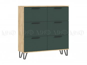 Обувница Флэш крафт/грин (Миф) в Сухом Логу - suhoj-log.mebel-e96.ru