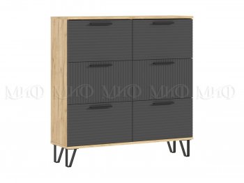 Обувница Флэш крафт/графит (Миф) в Сухом Логу - suhoj-log.mebel-e96.ru | фото