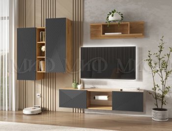 Стенка Флэш крафт/графит (Миф) в Сухом Логу - suhoj-log.mebel-e96.ru