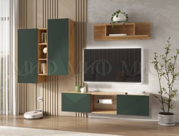 Стенка Флэш крафт/грин (Миф) в Сухом Логу - suhoj-log.mebel-e96.ru