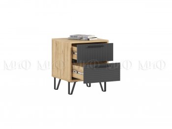 Тумба прикроватная Флэш крафт/графит, 2 шт (Миф) в Сухом Логу - suhoj-log.mebel-e96.ru
