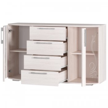 Комод Флорида ясень белый (БТС) в Сухом Логу - suhoj-log.mebel-e96.ru