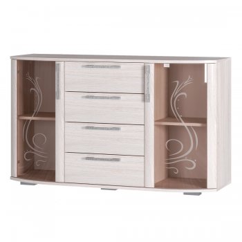 Комод Флорида ясень белый (БТС) в Сухом Логу - suhoj-log.mebel-e96.ru
