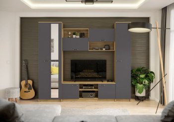 Стенка Герда крафт/графит (ИЦ) в Сухом Логу - suhoj-log.mebel-e96.ru