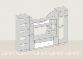 Гостиная Аллегро с 2 шкафами вариант-5 (венге/дуб белфорт) в Сухом Логу - suhoj-log.mebel-e96.ru