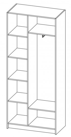 Шкаф 900 мм Дарья (полки + выдвижная штанга) в Сухом Логу - suhoj-log.mebel-e96.ru