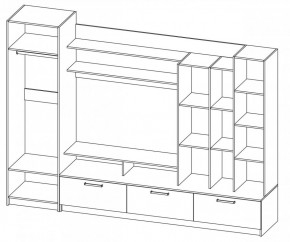 Гостиная Ева (ЯШ светлый/МДФ белый глянец) в Сухом Логу - suhoj-log.mebel-e96.ru