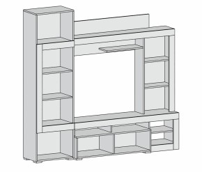 Гостиная Луизиана (Дуб сонома/Венге) в Сухом Логу - suhoj-log.mebel-e96.ru