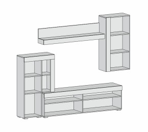 Гостиная Майами (Дуб Белый) в Сухом Логу - suhoj-log.mebel-e96.ru