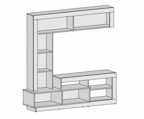 Гостиная Омаха (темное дерево/белый бриллиант) в Сухом Логу - suhoj-log.mebel-e96.ru