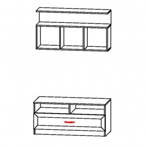 Гостиная Прага (модульная) Анкор белый в Сухом Логу - suhoj-log.mebel-e96.ru