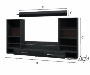 Стенка Домино Черный Глянец (БМ) в Сухом Логу - suhoj-log.mebel-e96.ru