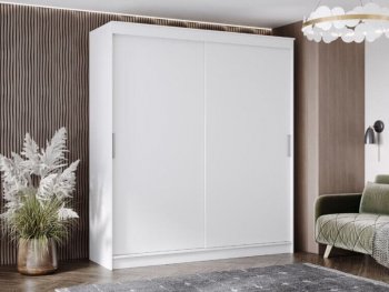 Шкаф-купе 2000 мм Гранд-1 ЛДСП, белый гладкий (Эра) в Сухом Логу - suhoj-log.mebel-e96.ru