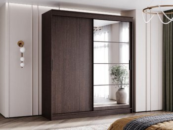 Шкаф-купе 2000 мм Гранд-1 ЛДСП/Зеркало, венге (Эра) в Сухом Логу - suhoj-log.mebel-e96.ru