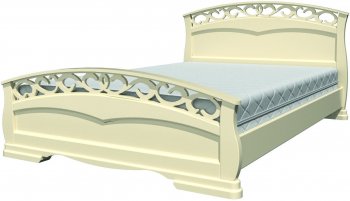 Кровать из массива Грация-1 Слоновая кость (БМ) в Сухом Логу - suhoj-log.mebel-e96.ru