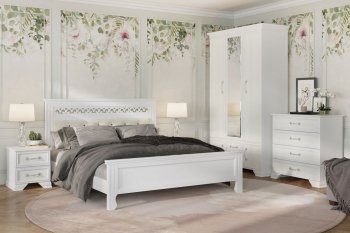 Спальный гарнитур Грация (лак) Белый (модульный) (БМ) в Сухом Логу - suhoj-log.mebel-e96.ru