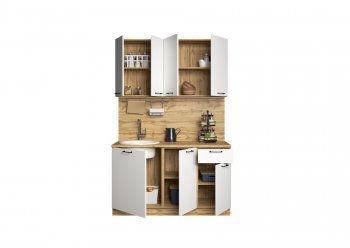 КУхонный гарнитур Хелмер 1400 мм (Сурская) в Сухом Логу - suhoj-log.mebel-e96.ru
