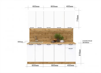 КУхонный гарнитур Хелмер 1800 мм (Сурская) в Сухом Логу - suhoj-log.mebel-e96.ru