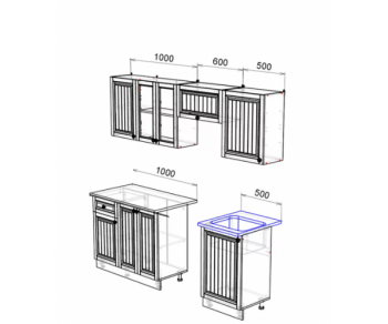 Кухонный гарнитур Хозяюшка 2100 Мускат (Эра) в Сухом Логу - suhoj-log.mebel-e96.ru