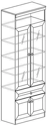 Шкаф для книг Инна 611 (Яна) в Сухом Логу - suhoj-log.mebel-e96.ru