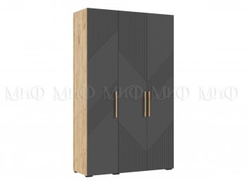 Шкаф 1350 мм Ирис с антресолью, крафт/графит (Миф) в Сухом Логу - suhoj-log.mebel-e96.ru