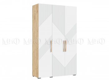 Шкаф 1350 мм Ирис с антресолью, крафт/белый (Миф) в Сухом Логу - suhoj-log.mebel-e96.ru