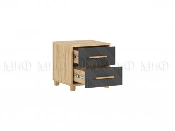 Тумба прикроватная Ирис крафт/графит, 2 шт (Миф) в Сухом Логу - suhoj-log.mebel-e96.ru