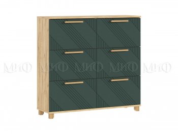 Обувница Ирис крафт/грин (Миф) в Сухом Логу - suhoj-log.mebel-e96.ru