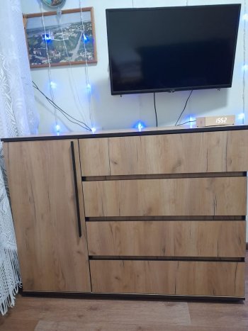 Комод 1 дверь 4 ящика (1200) Норд, дуб крафт (Миф) в Сухом Логу - suhoj-log.mebel-e96.ru