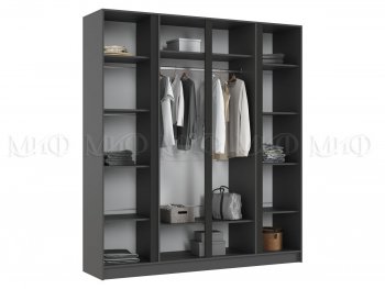 Шкаф 2000 мм 4-х ств. Келвин графит  (Миф) в Сухом Логу - suhoj-log.mebel-e96.ru