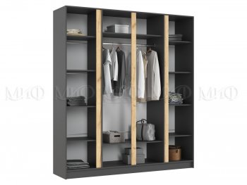 Шкаф 2000 мм 4-х ств. Келвин графит  (Миф) в Сухом Логу - suhoj-log.mebel-e96.ru