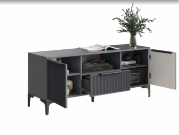 Тумба ТВ на 1350 Кимберли графит (Handis) в Сухом Логу - suhoj-log.mebel-e96.ru