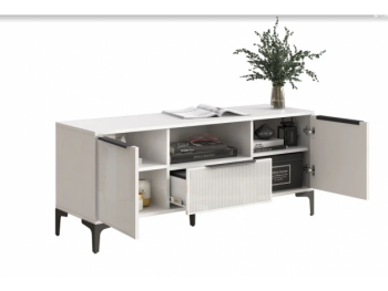 Тумба ТВ на 1350 Кимберли белый (Handis) в Сухом Логу - suhoj-log.mebel-e96.ru