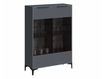 Шкаф со стеклом Кимберли графит (Handis) в Сухом Логу - suhoj-log.mebel-e96.ru