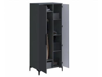 Шкаф 800 мм 2-створчатый Кимберли графит (Handis) в Сухом Логу - suhoj-log.mebel-e96.ru