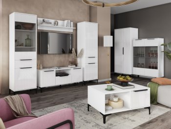 Стенка Кимберли белый, модульная (Handis) в Сухом Логу - suhoj-log.mebel-e96.ru