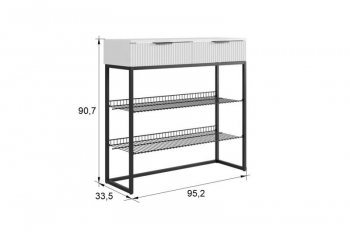 Обувница Классная 1 (графит/графит матовый/черный муар​​​​​​​) (Мебельсон) в Сухом Логу - suhoj-log.mebel-e96.ru