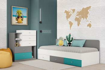 Кровать Клео арт. 010 океан (Диал) в Сухом Логу - suhoj-log.mebel-e96.ru
