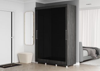 Шкаф-купе 1500 мм Комфорт BLACK EDITION (Стиль) в Сухом Логу - suhoj-log.mebel-e96.ru