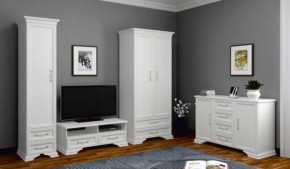 Комод 4ящ.+2дв. ГРАЦИЯ (лак) Белый (БМ) в Сухом Логу - suhoj-log.mebel-e96.ru