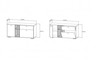 Комод ЛАНС К101, Дуб бунратти белый/Белый (ДСВ) в Сухом Логу - suhoj-log.mebel-e96.ru